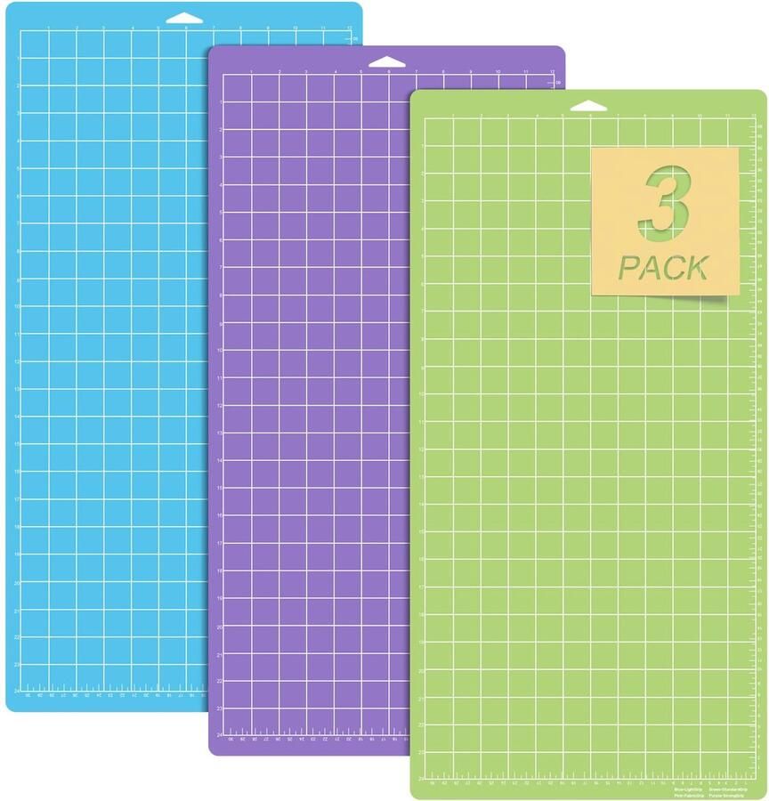 3 stuks snijmatten voor Cricut Explore One Air Air 2 Maker 61 x 30 5 cm quilting cricket snijmatten vervangende accessoires quilten en handwerk (12 x 24 x 3)