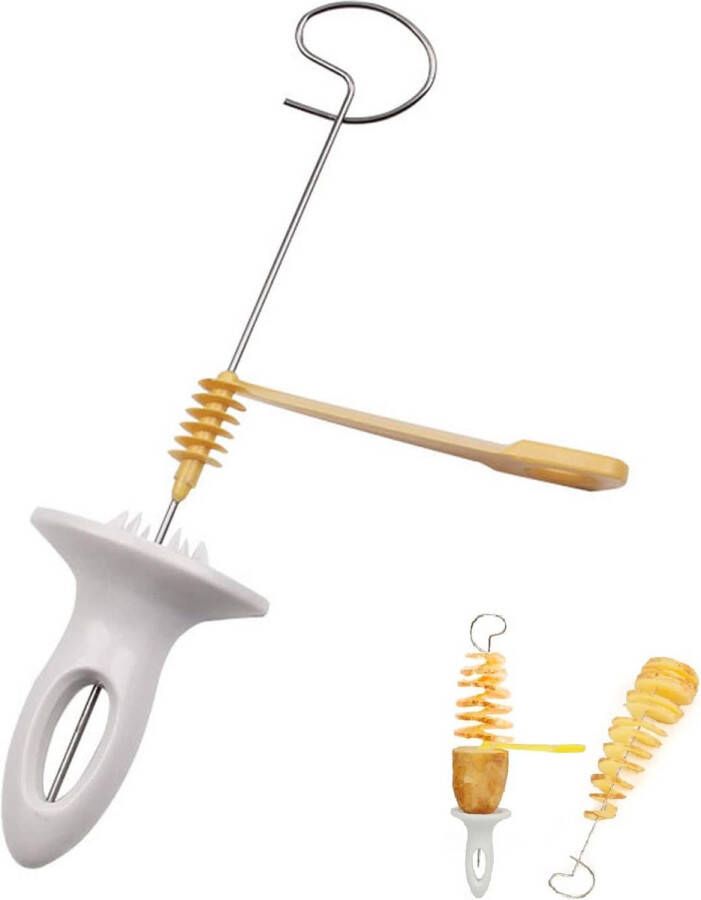 3 stuks spiraalchips aardappelsnijder roestvrij staal aardappeltwister spiraalsnijder voor fruit aardappelen tornado-chips komkommers of wortelen