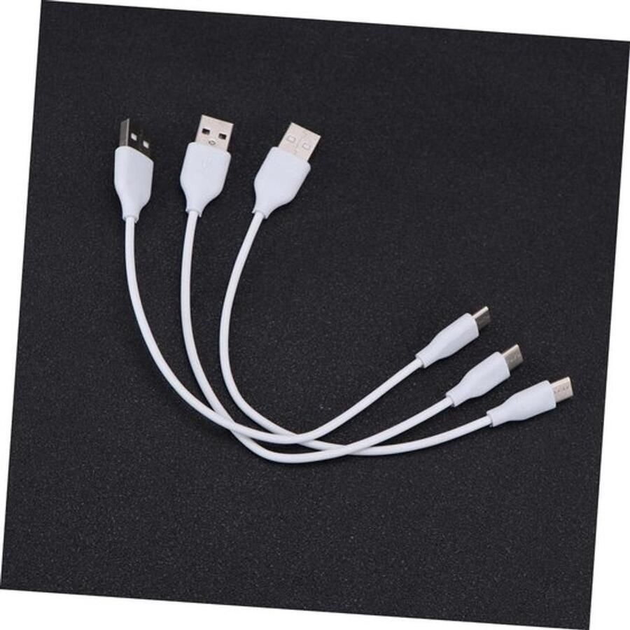 3 stuks stroomkabel opladen datakabel mobiele energie wit