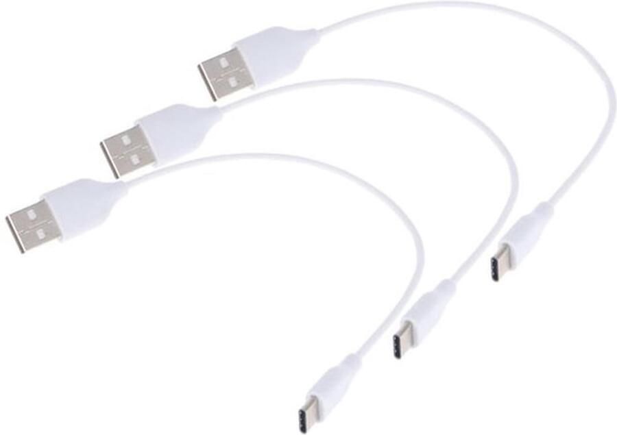 3 stuks stroomkabel opladen datakabel mobiele energie wit