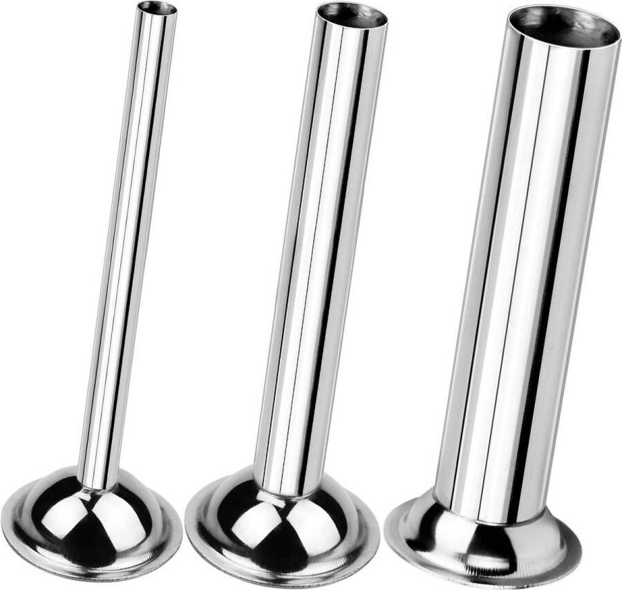 3 stuks worstvullers buizen roestvrij staal molen vulbuizen vleesmolen voedselmolen. Vleesmolen