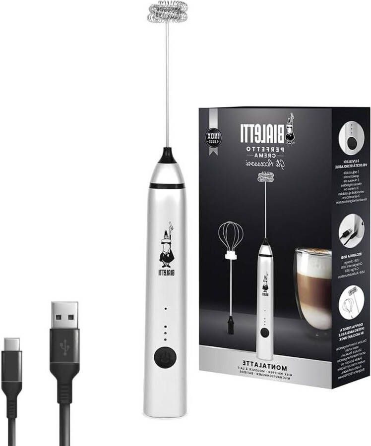 3-traps verstelbare dubbele kuizen USB-oplading van roestvrij staal Whipper