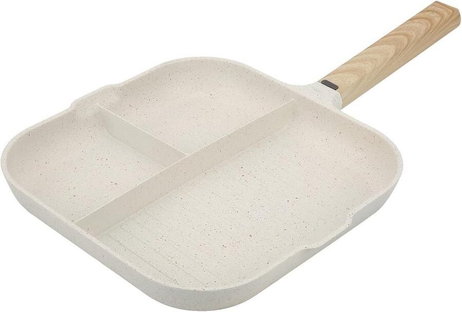 3-vaks Koekenpan Anti-aanbak Inductie Geschikt voor Ontbijt