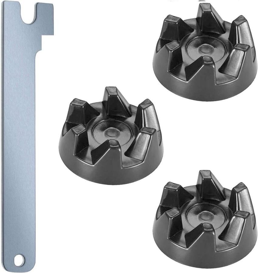 3 x koppeling 9704230 koppelingsmeenemer blender rubberen koppeling met sleutel compatibel met KitchenAid modellen KSB52 KSB5 5KSB52 5KSB5 keukenapparatuur accessoires