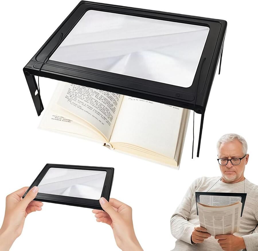 3 x leesloep met licht voor senioren groot inklapbaar vergrootglas met licht en standaard 12 leds dimbaar vergrootglas voor boeken naaien lezen