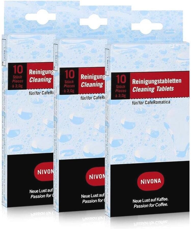 3 x Reinigingstabletten voor koffiemachines 10 stuks à 2 g