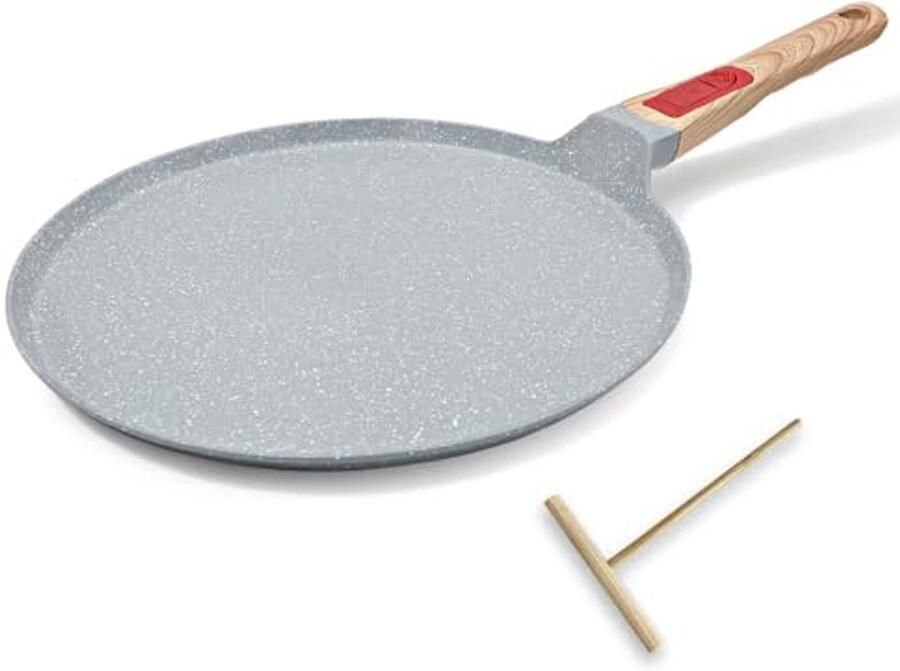 30 cm Anti-aanbak Keramische Crêpe Pan Dosa Pan Pannenkoek Pan met Afneembare Handvat