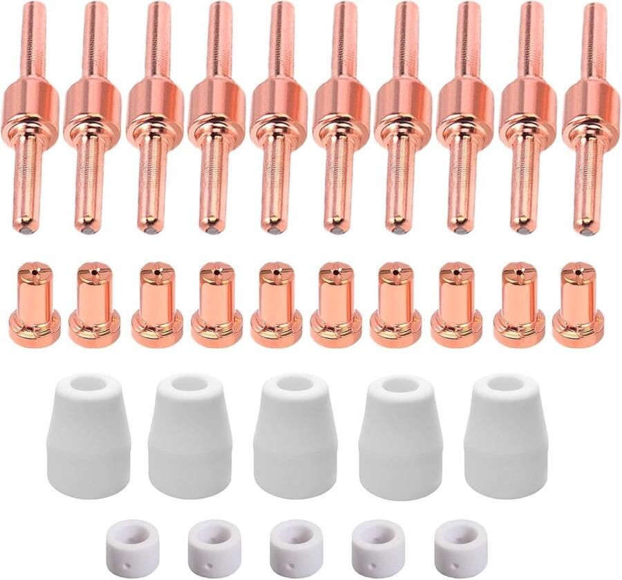 30-delige Plasma Snijaccessoires Set Nozzles Elektroden en Verbruiksartikelen voor Plasma Snijmachines
