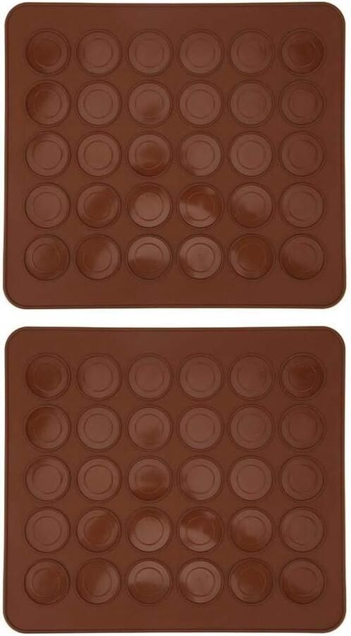 Siliconen Bakmat voor Macarons 30 Gaten Antikleef Bakmat voor Oven en Taart Maken Herbruikbaar en Duurzaam