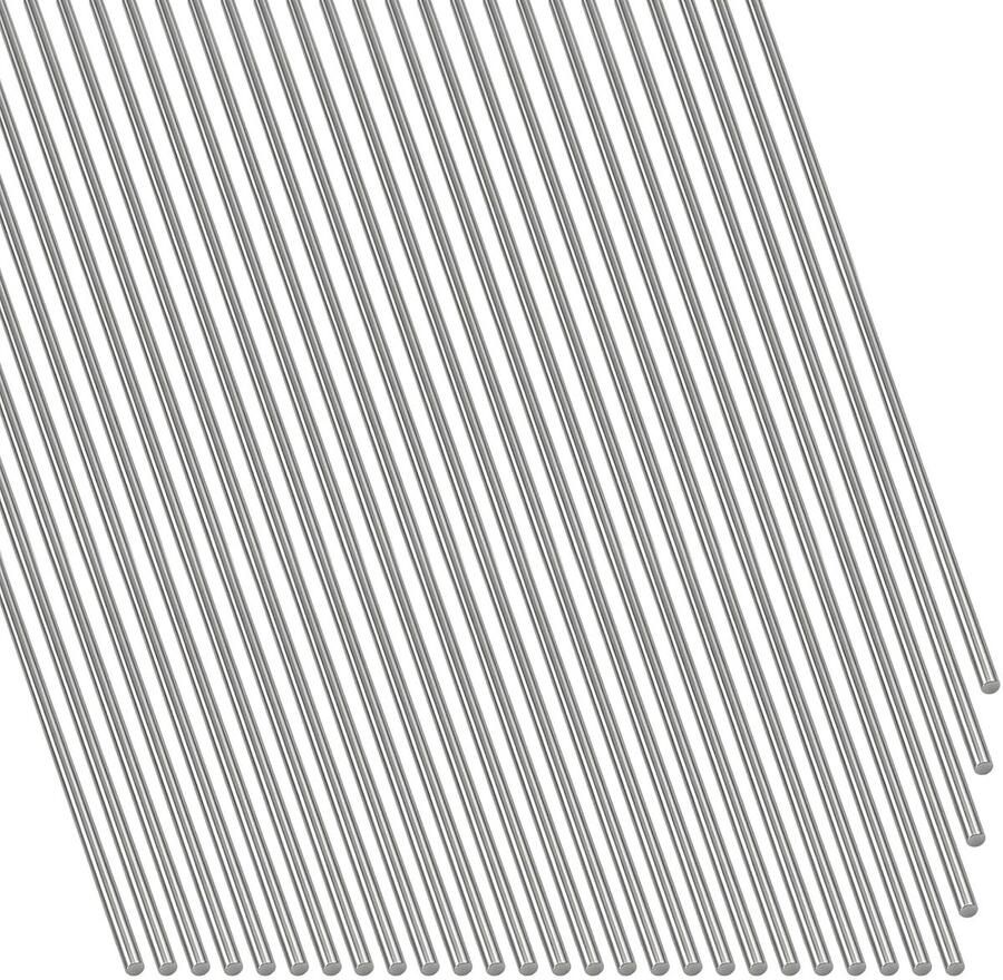30 stuks 1 mm 0 039 inch roestvrij stalen veerdraad assortiment kit recht volledig harde verenstaaldraad roestvrijstalen staven metalen stang voor doe-het-zelf knutselen modelbouw