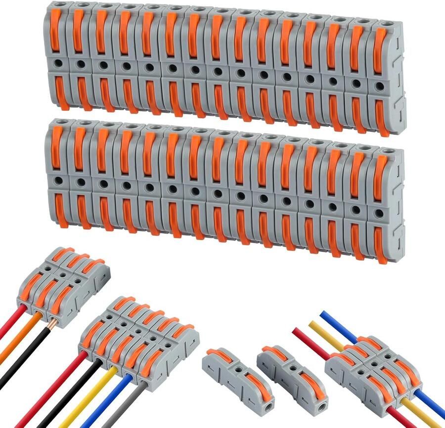 30 stuks verbindingsklemmen combineerbaar voor draden met een diameter