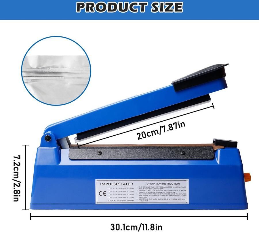 300 mm warmsealer machine thermosealer machine sealing width: 3 mm thermal film sealing machine plastic bags sealing machine for plastic bags