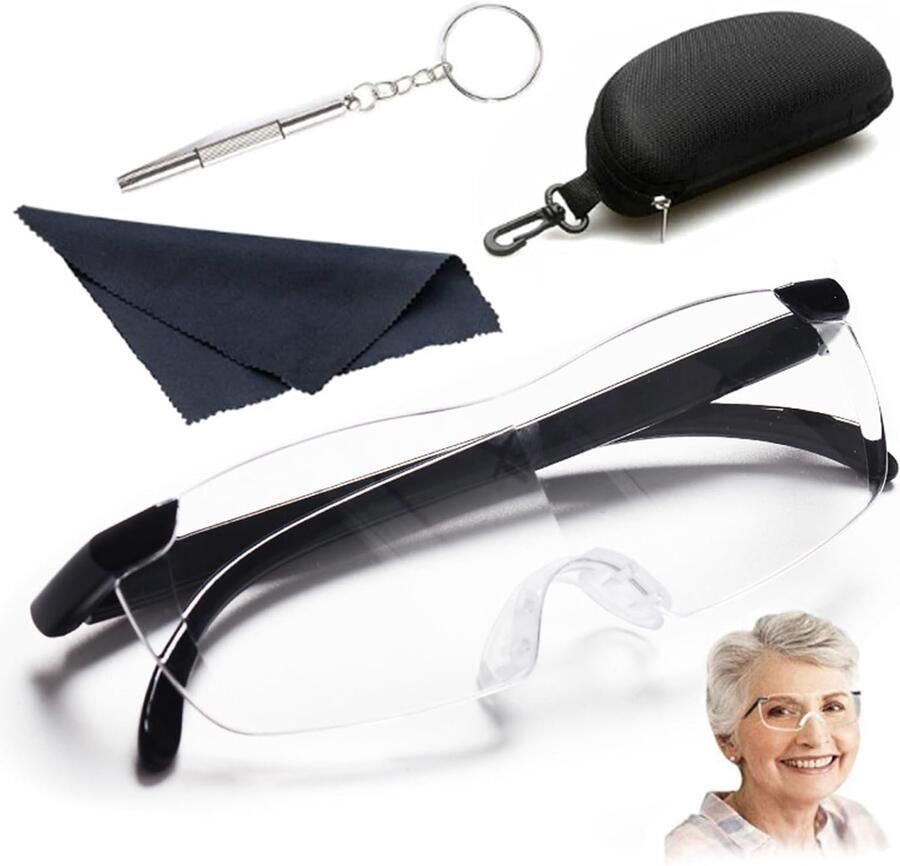 300% vergroting brillenglazen handsfree magie glas senioren anti-blauw licht lenzen geschikt voor brildragers tandartsen huisvrouwen doe-het-zelvers