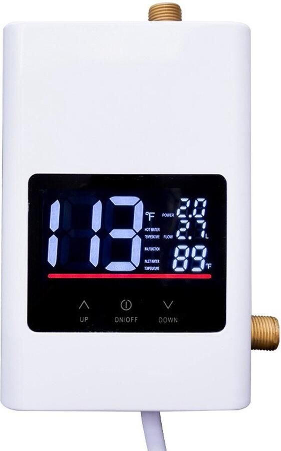 3000W elektrische doorstroomverwarmer voor onder de gootsteen met afstandsbediening en digitaal display draagbaar mini-doorstroommodel geschikt voor campers keukens en badkamers