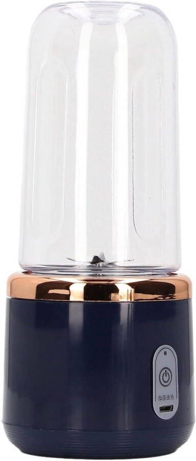 300ml Capaciteit Draagbare Mini Blender met 6 Messen 22000rpm Food Grade Blauw (Koffie)