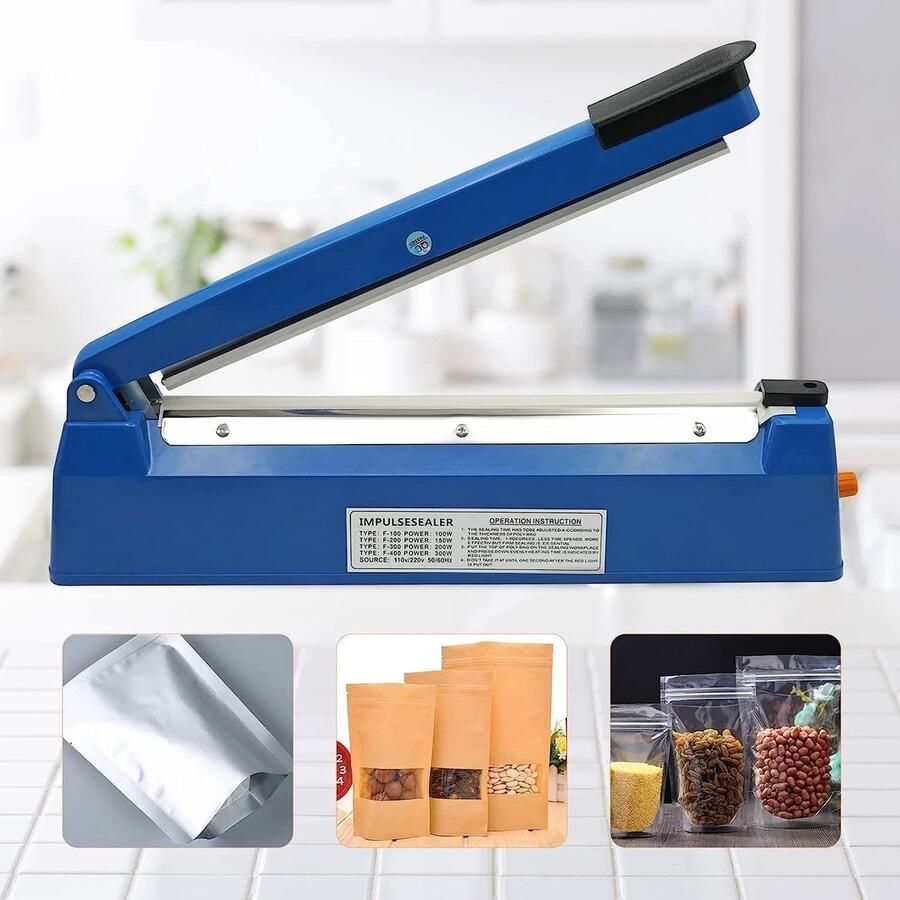 300mm Heat Sealer 5 mm breed Draagbare Handmatige Sluitmachine Met 8 Gear Temperatuurregeling geschikt voor Mylar PP en PE Zak Huishoudelijke Vacuüm Sealer Voor Voedsel