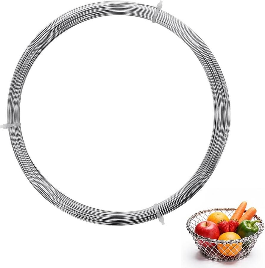 304 roestvrij staaldraad 60 meter verenstaaldraad roestvrij staal draad 1 0 mm draad voor knutselen aluminiumdraad sieradendraad modelleerdraad roestvrij staal voor doe-het-zelf knutselwerk