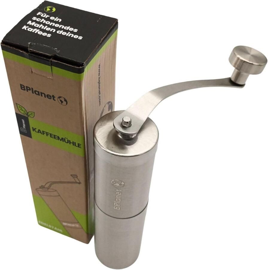 304 Roestvrijstaal Handmatige Koffiemolen met Keramische Kegelmolen – Duurzaam Ontwerp voor Volle Koffiesmaak Geen Stroom Nodig