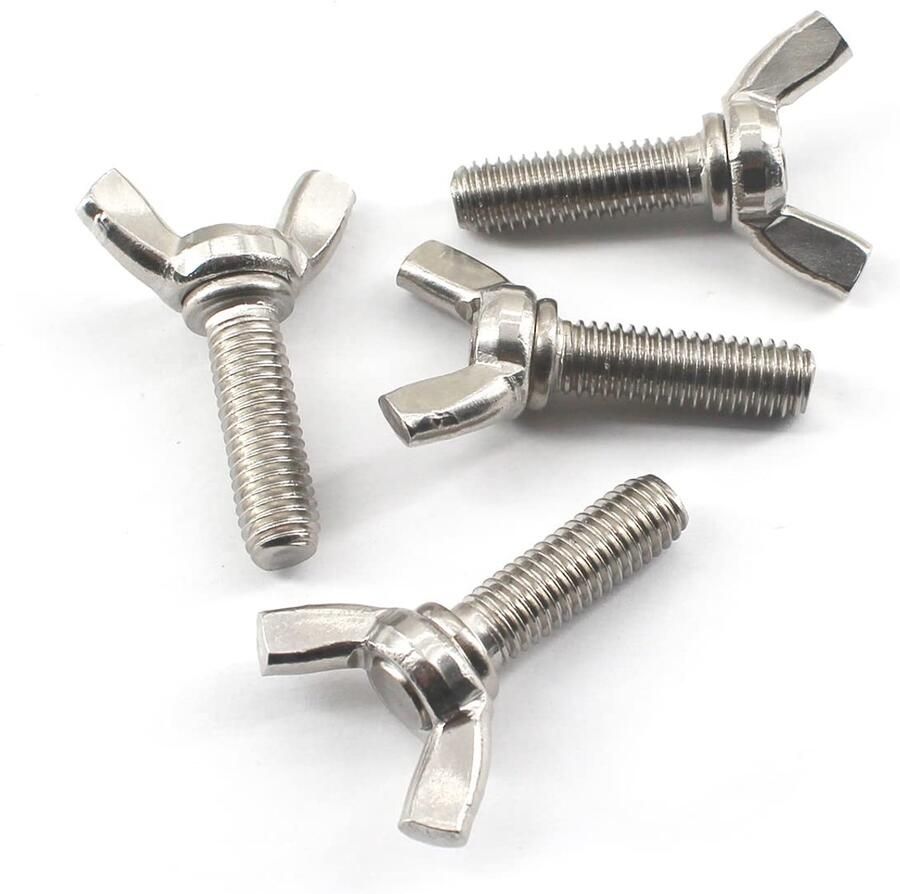 304 RVS M8 Wing Butterfly Nuts en Bouten Set M8x30 Bouten en Wing Nuts Set Vlinder Schroeven en Moeren Pack van 10