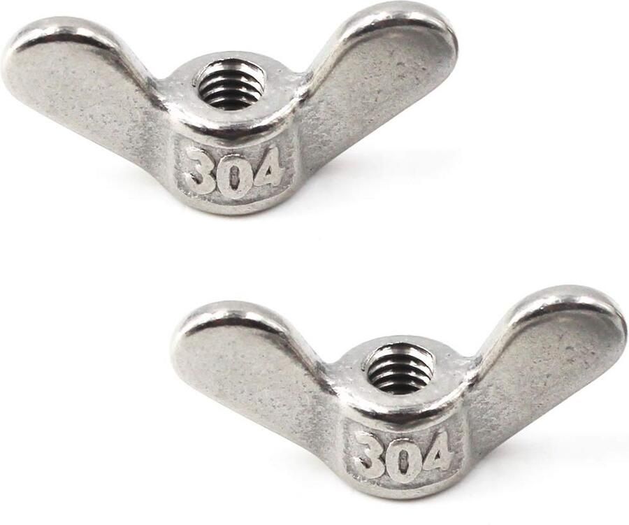 304 Rvs Vleugelmoer Set M20 Vlinder Moer Hand Twist Bevestigingsmiddelen Hardware 2 STKS
