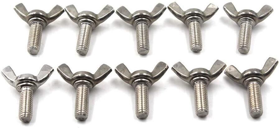 304 Rvs Wing Bout Set M8x45 Hand Twist Schroef Vlinder Schroef Sets 10 STKS