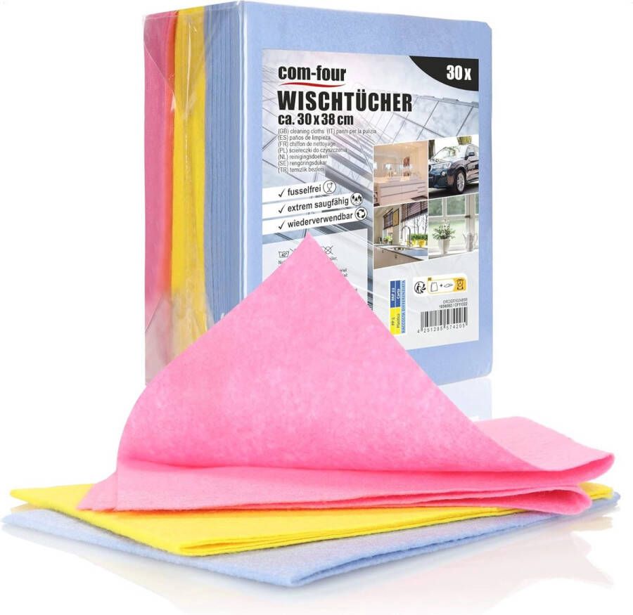 30x Herbruikbare Huishoudelijke Doekjes Extreem Absorberend Viscose Voor Keuken Badkamer en Toilet