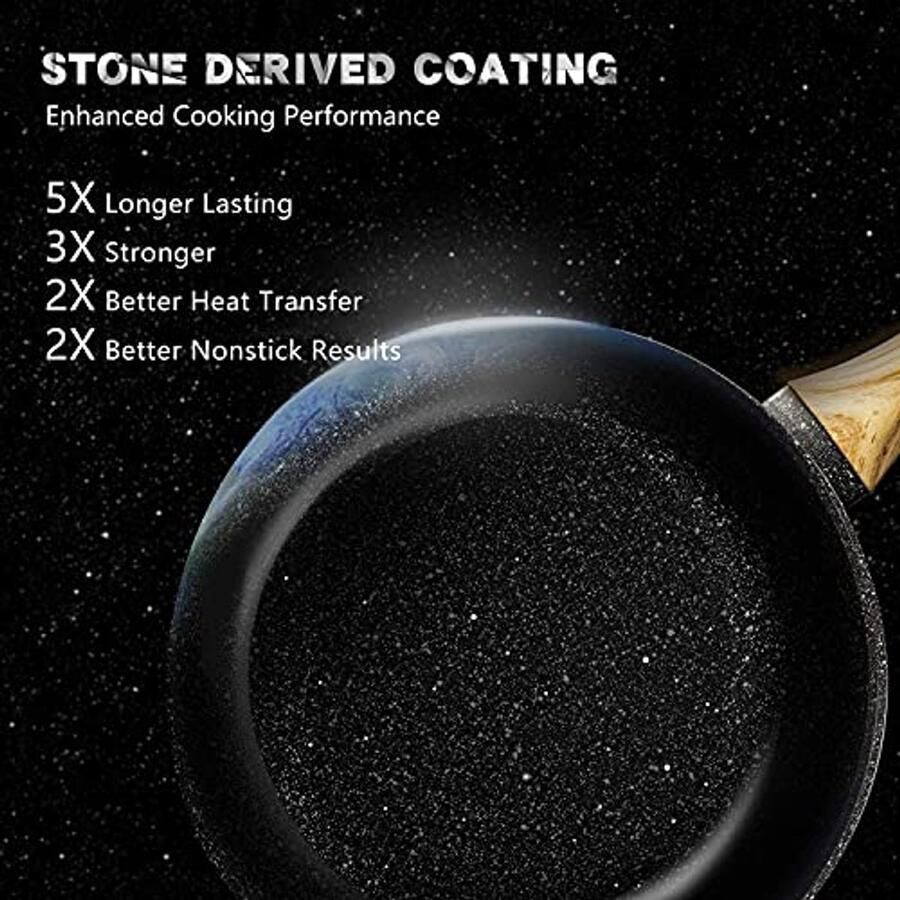 32 cm Antiaanbak Koekenpan met Deksel Geschikt voor Inductie