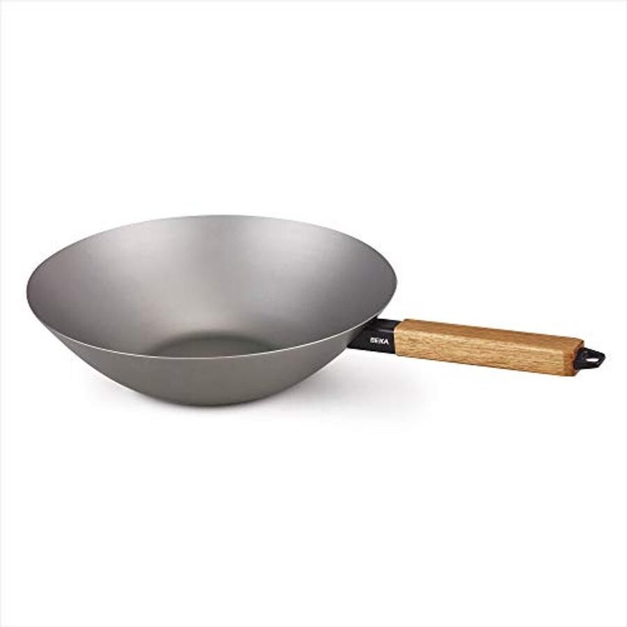 32 cm Natuurlijke Wok met Antiaanbaklaag voor Gezond Koken