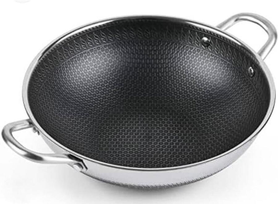 32 cm roestvrijstalen kadai 4 liter inductie gas elektrisch en keramisch fornuis