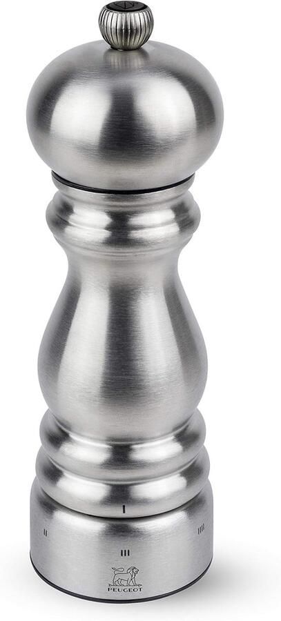 32470 Paris Chef pepermolen roestvrij staal 6 x 6 x 18 cm zilver - Foto 1