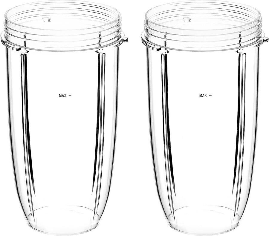 32OZ Juicer Cup Vervangingsonderdelen voor NutriBullet Blender Set van 2 Geschikt voor 900W en 600W Ideaal voor Smoothies en Sappen
