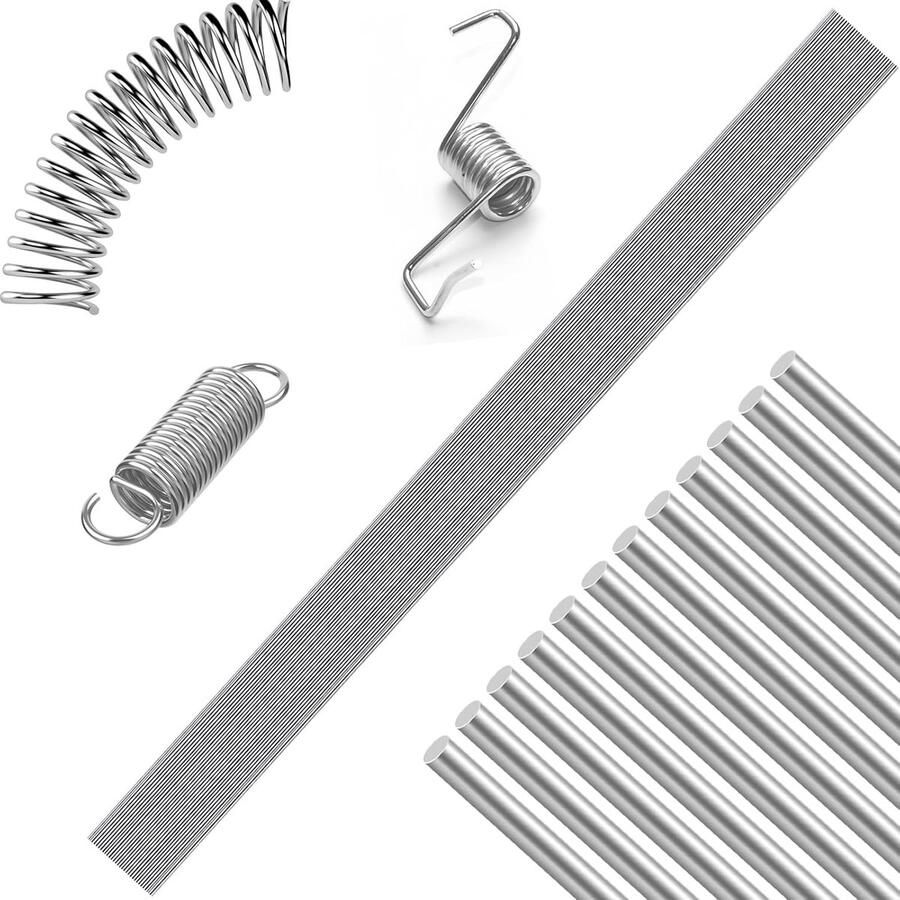 35 stuks verenstaaldraad roestvrij staal draad 1 2 mm veerstaal rechte draad 400 mm roestvrij stalen veerdraad volledig harde draad metalen staaf harddraad voor doe-het-zelf handwerk metalen