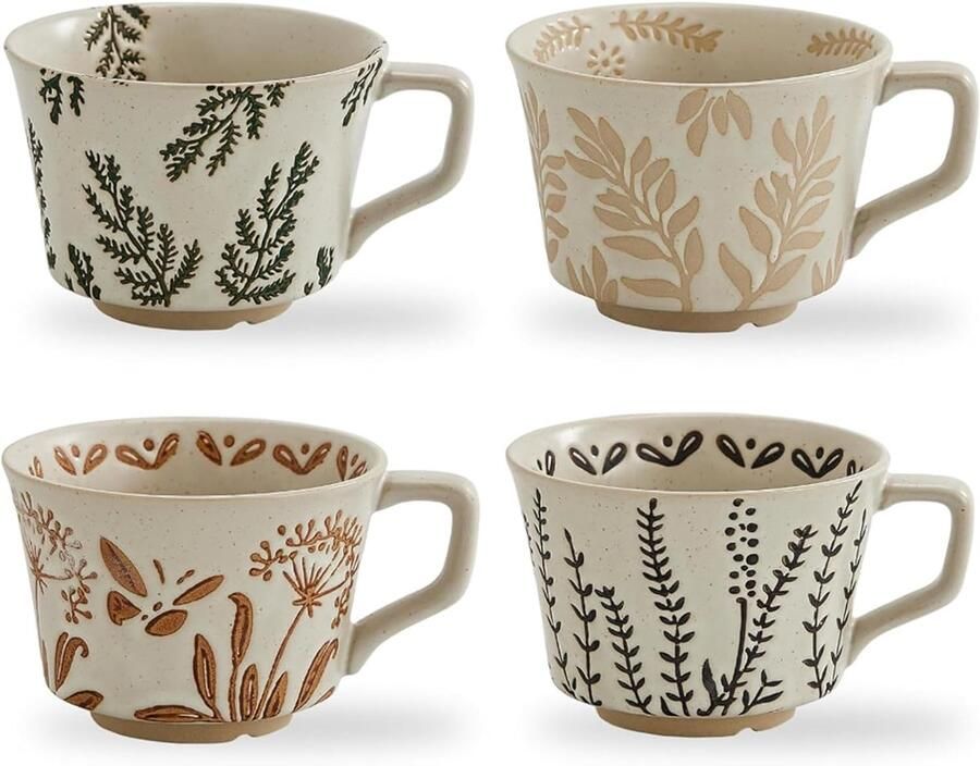 350 ml 4 stuks mok gepersonaliseerde planten voor latte melk