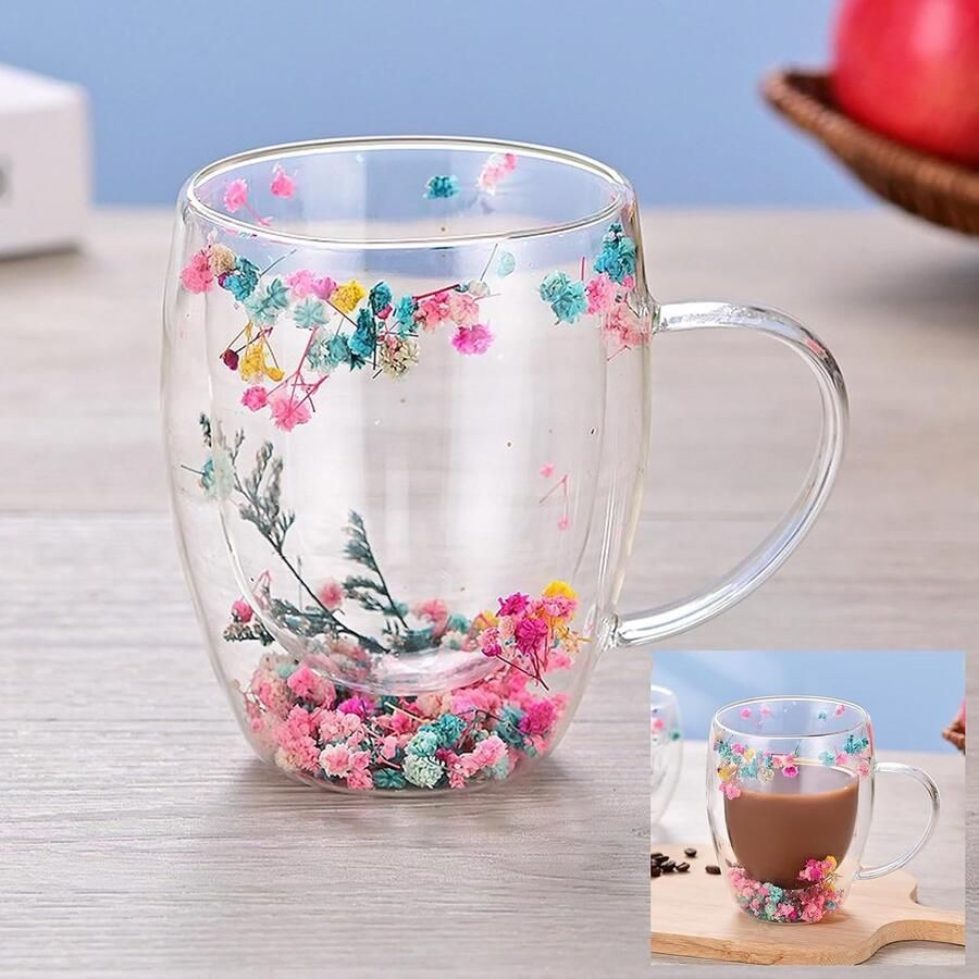 350 ml dubbelwandige cappuccinoglazen koffieglazen latte macchiato-glazen thermoglazen theeglazen (D)