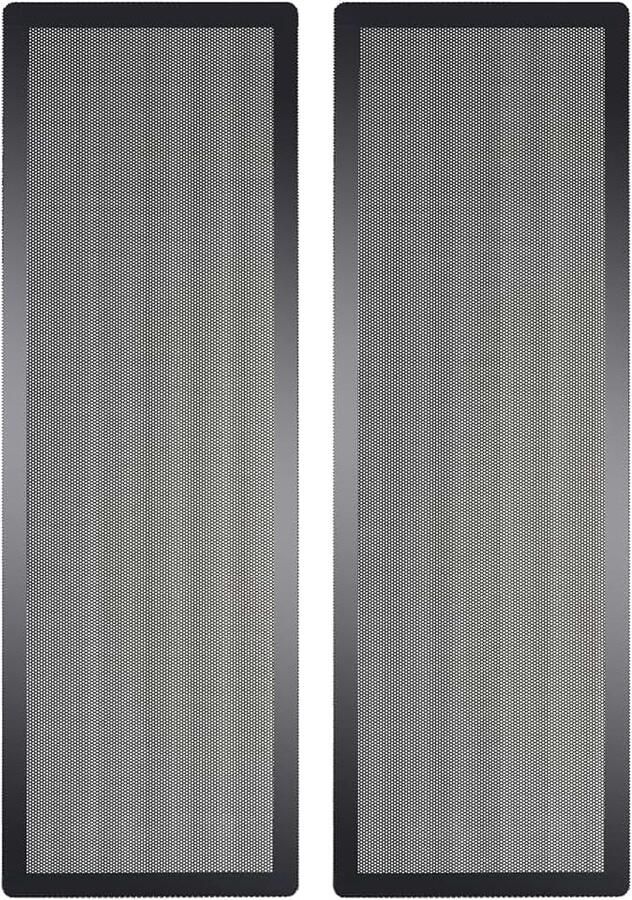360 mm x 120 mm computer behuizing ventilator stoffilter pc mesh filter cover grills met magnetisch frame zwarte kleur (2 stuks)
