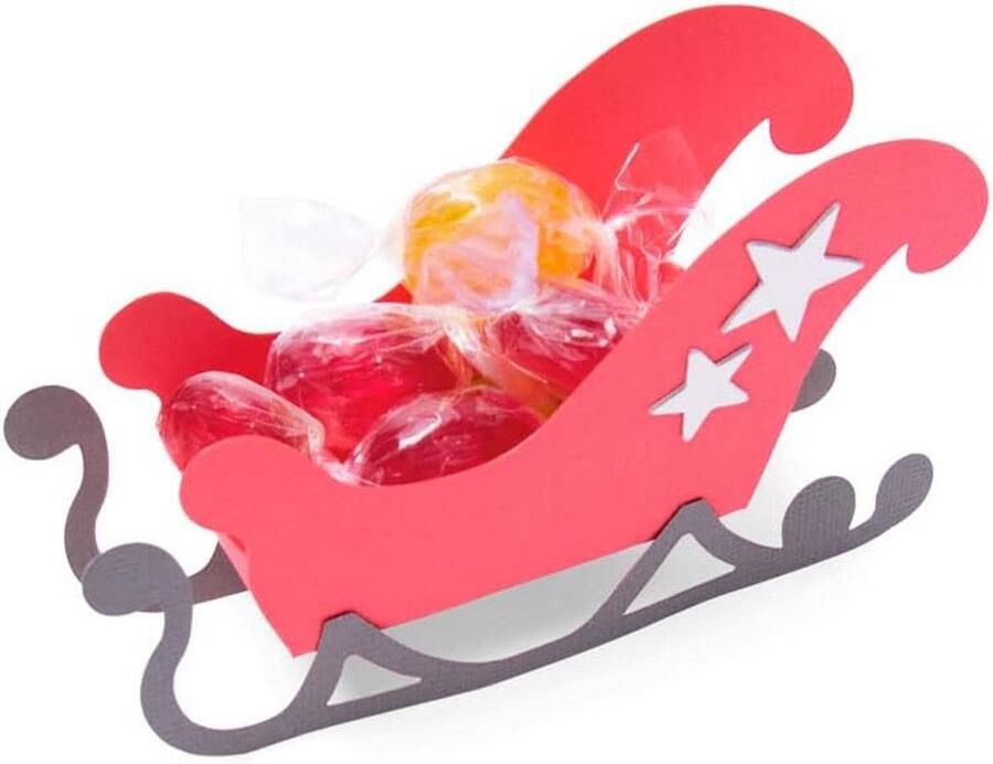 3D Kerstman Slee Uitsnijmal voor Ambachtelijke Projecten Werkt met Drieën en Dikke Materialen