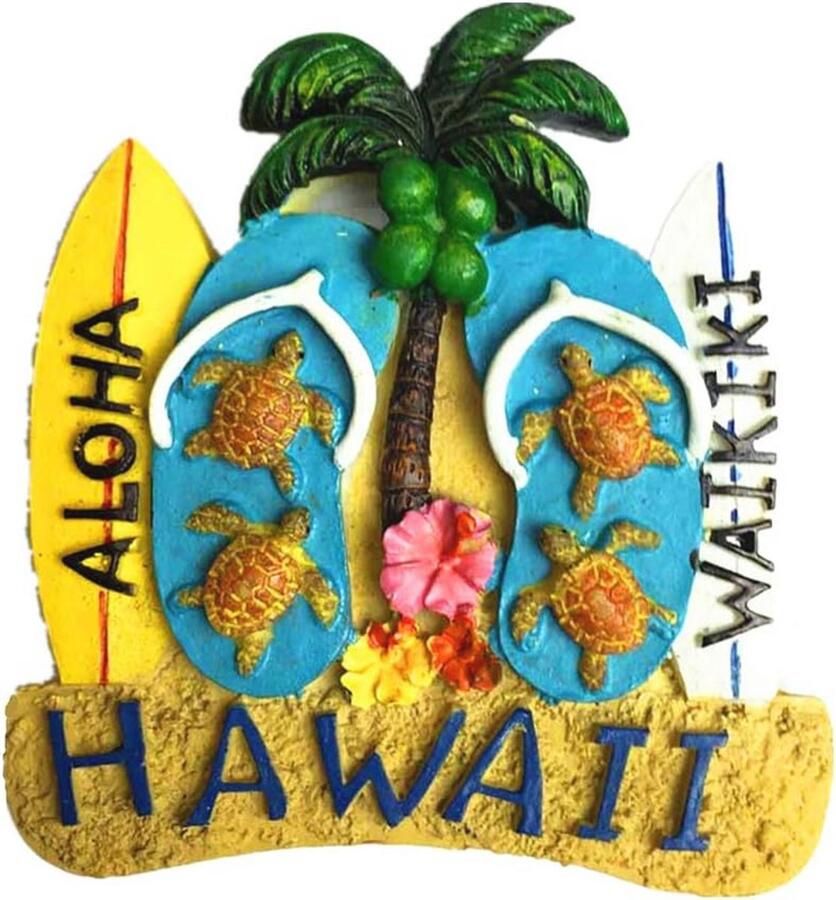 3D Souvenir Koelkastmagneten van Hawaii Reisdecoratie en Keukenaccessoires