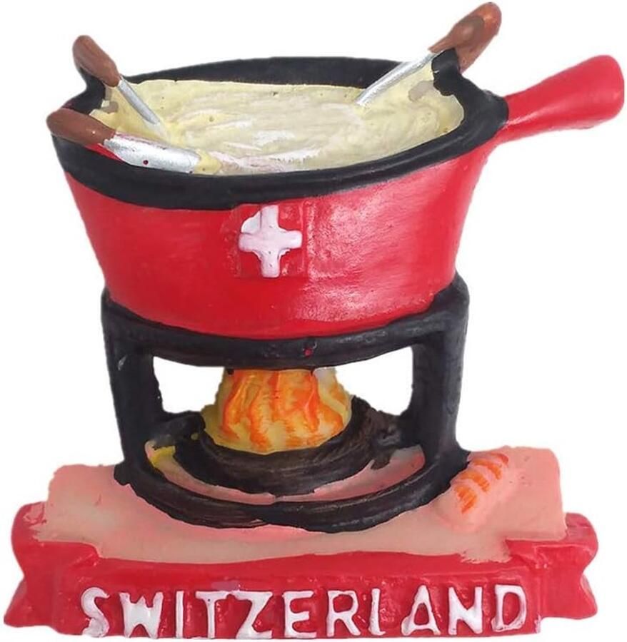 3D Zwitserse Kaas Fondue Koelkastmagneet Souvenir voor Thuiskeuken Decoratie