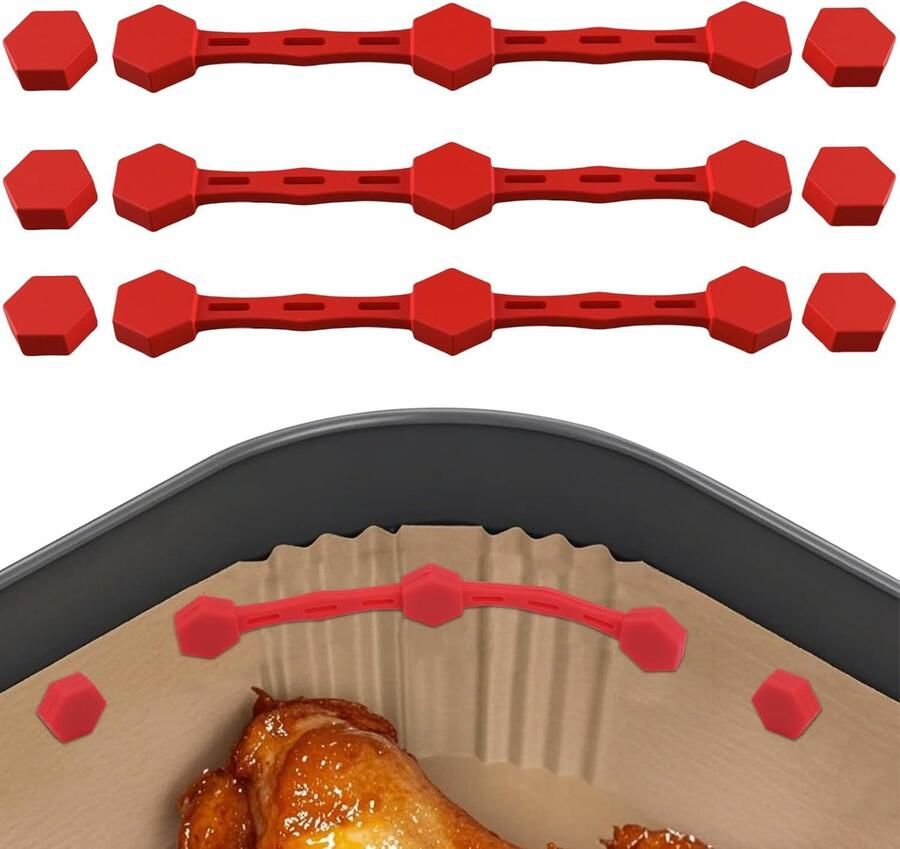3pcs Magnetische Silicone Clip voor Air Fryer Houd Baking Paper Silicone Magnetische Sluiting voor Air Fryer