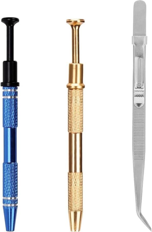 3st Piercing Ball Grabber Tool Earring Ball Holder Sieraden Claw Grabber & Prong Pincet Juwelier's Pick-up Tool Piercing Removal Tool voor Het Verwisselen van Sieraden Kralen Edelstenen