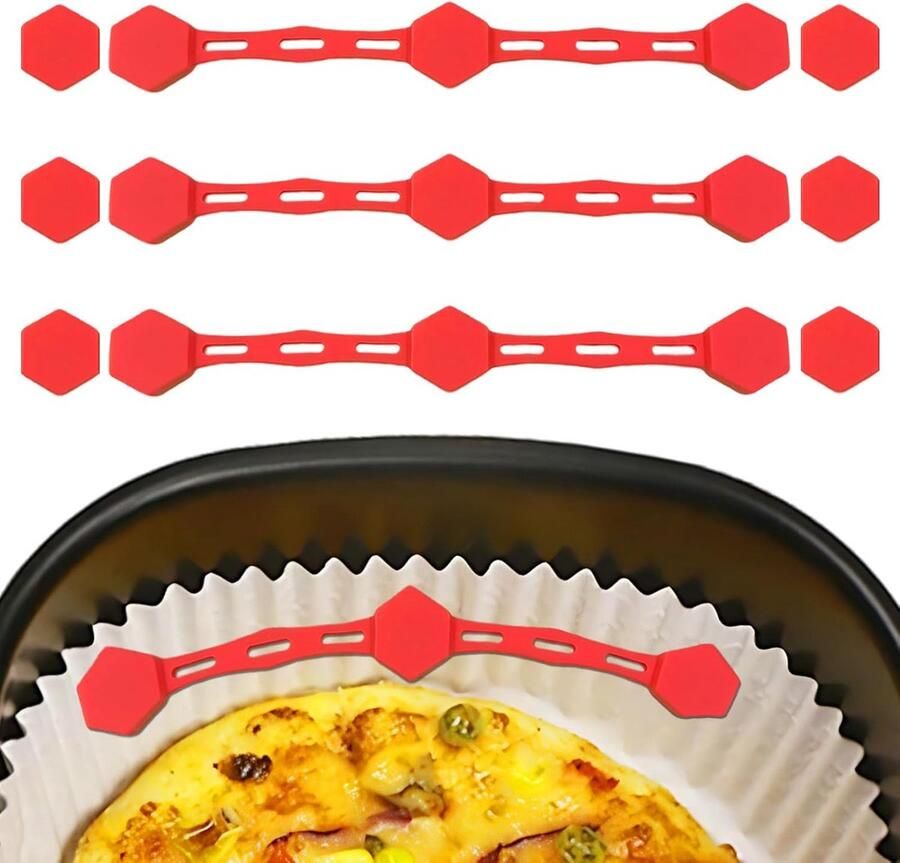 3x Magnetische Siliconen Clips voor Airfryer Bakpapier Hittebestendige Bevestiging