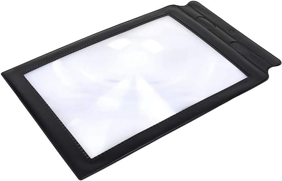 3X Volledige Pagina Vergrootglas A4 Grote en Lichtgewicht Vergrootglas HandHeld Grote Kijkgebied Leeshulp Lens Vergrootbril voor Senioren Laag en Vision Persoon
