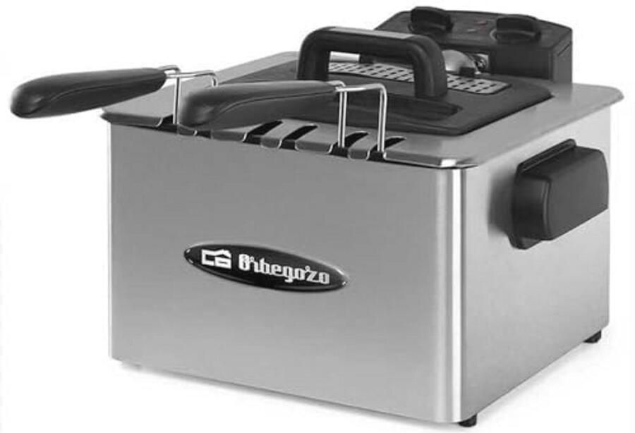 4 5L Friteuse van Roestvrij Staal met 3 Stijlen en Afneembare Handgreep Compact Design
