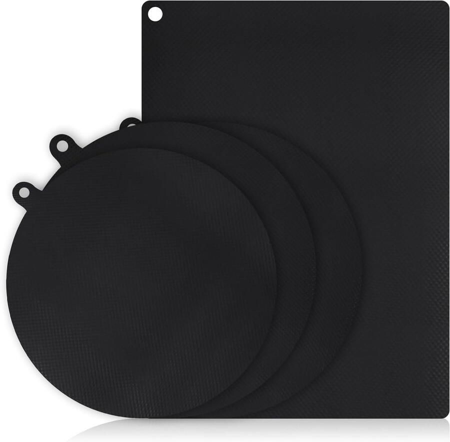 4-delige 0.7mm inductiebeschermingsmat set van siliconen antislip kookplaatbedekking geschikt voor inductiekookplaten hittebestendig en veelzijdig