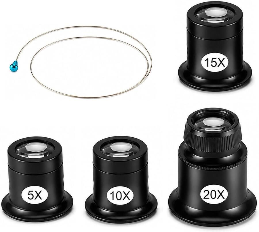 4-delige horlogemakersloep juweliersvergrootglas voor horloges en