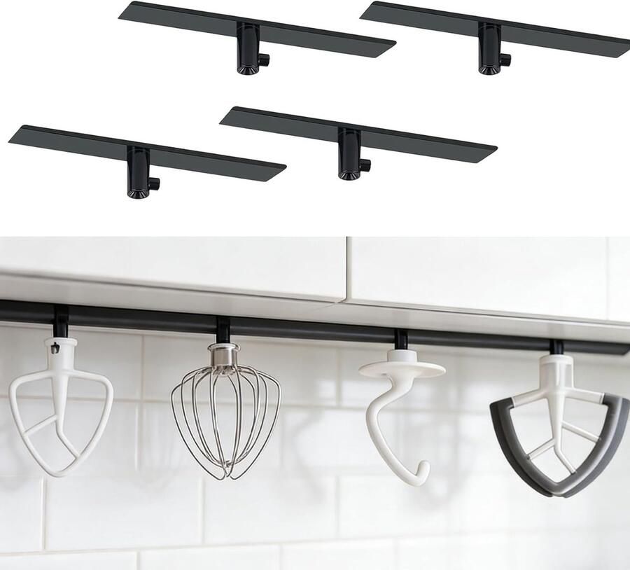 4-delige houder voor keukenmachine accessoires ideaal voor het organiseren van keukenbenodigdheden en het veilig opbergen van hulpstukken