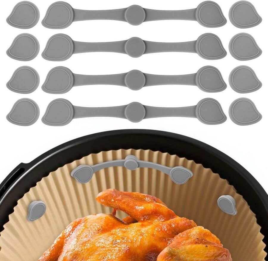 4-delige Magnetische Clips voor Airfryer Bakpapier Hittebestendig