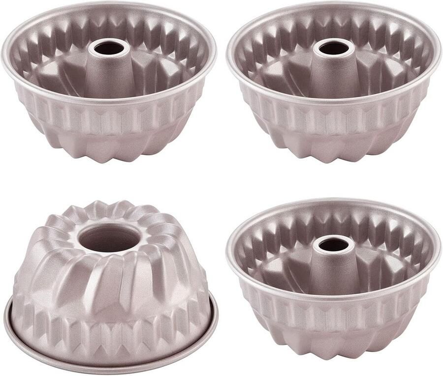 4-delige Mini-Buispan Set 10 cm Antiaanbaklaag Koolstofstaal voor Oven Gebak