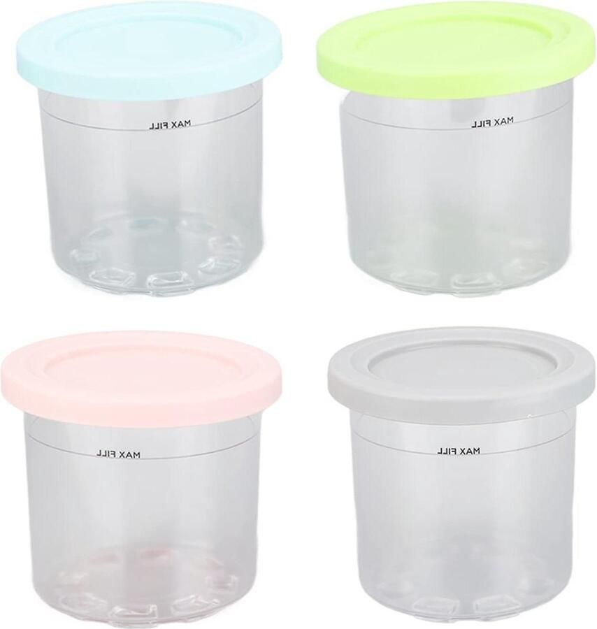 4-delige Plastic Ijsblikken Vervanging voor Ninja NC299AMZ NC300s-serie Creami-ijsmachines Duurzame Accessoires