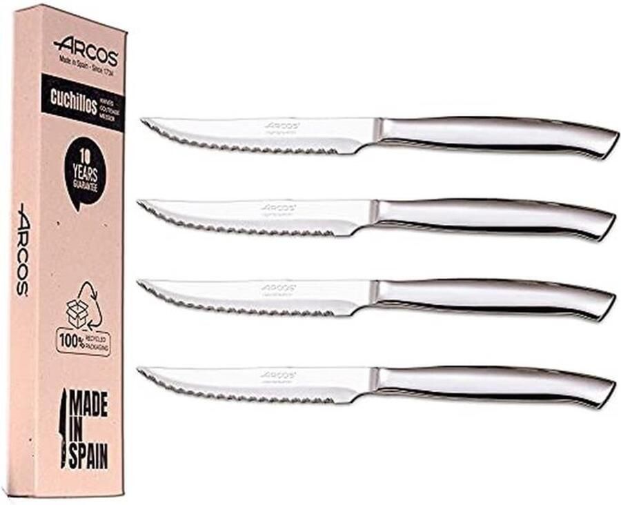 4-delige RVS Steakmessen Set kwaliteit en design voor uw tafel